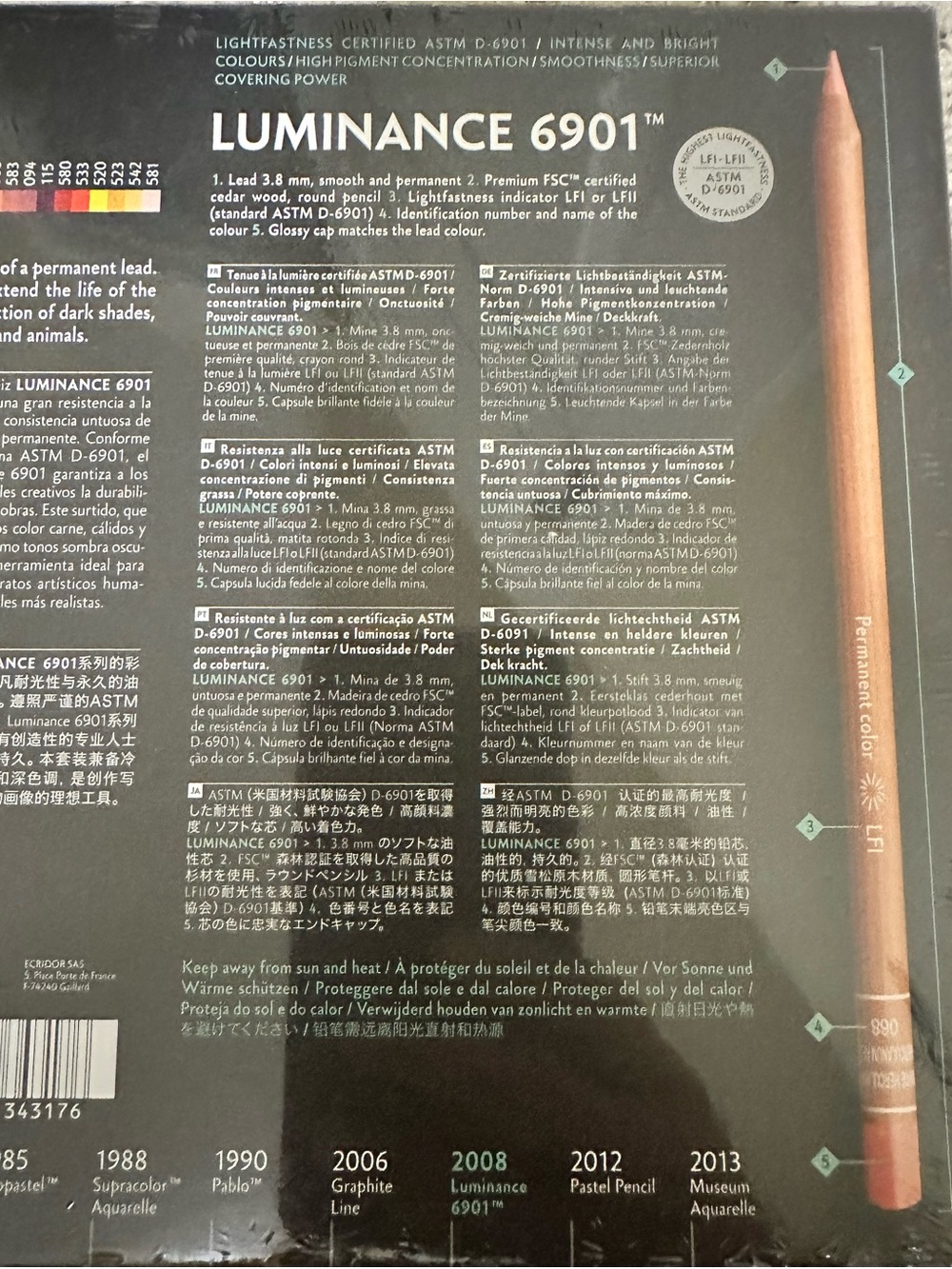 Caran d'Ache Luminance 6901 20-Color Pencil Portrait Set - Picture 7 of 12